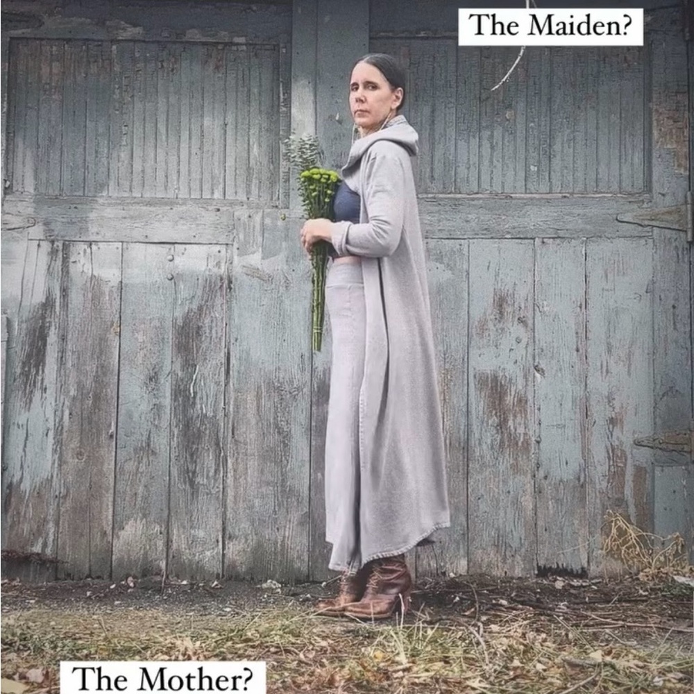 Bohemian Folk hooded fleece wrap coat